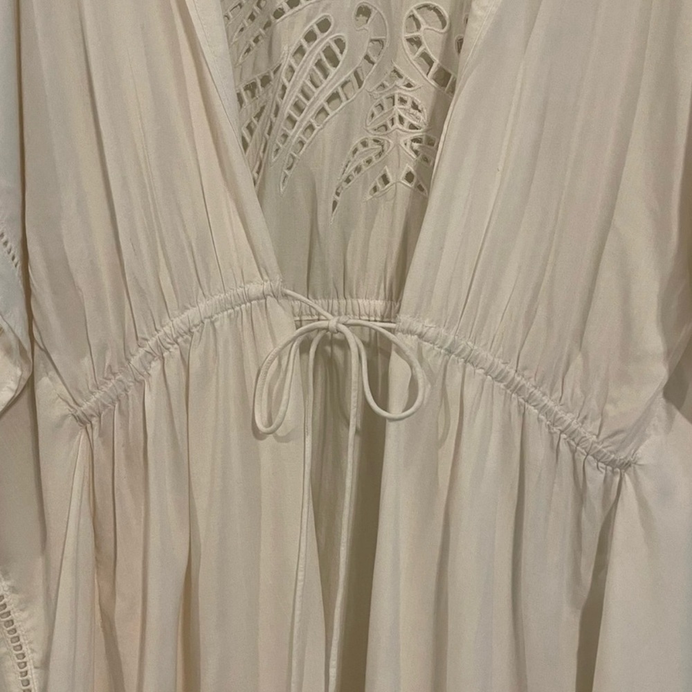 Women Large Swimsuit Coverup White - Picture 7 of 9